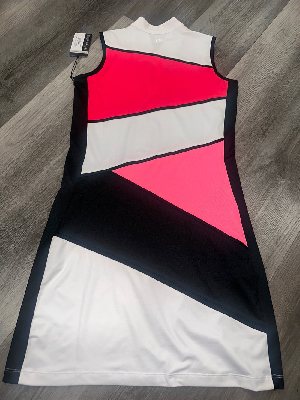 Tail Colorblock Midi Dress in Black, White & Pink - Picture 4 of 14